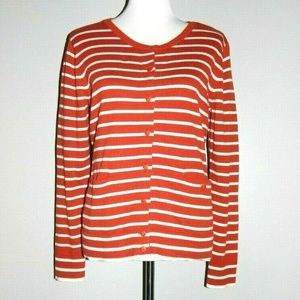 Hanna Andersson Orange White Stripe Sweater